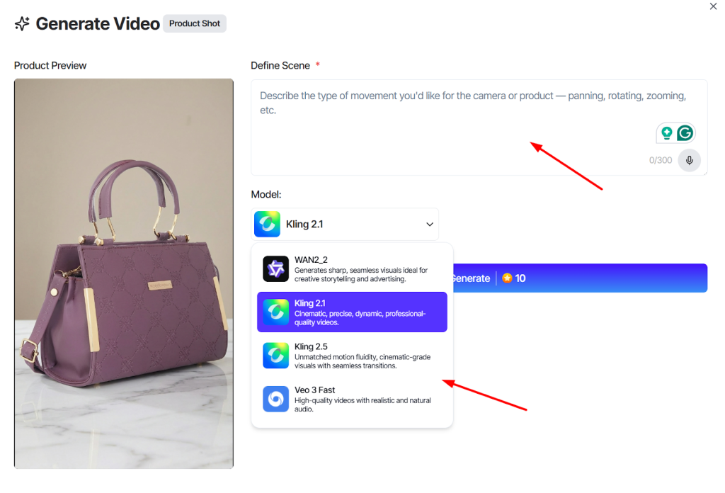 product shorts with ai