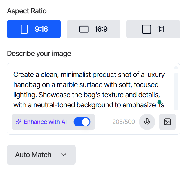 product shot with ai tool
