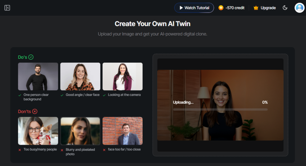 how to use ai twin for videos creation