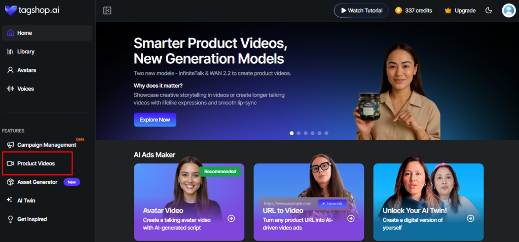 Product photos into videos