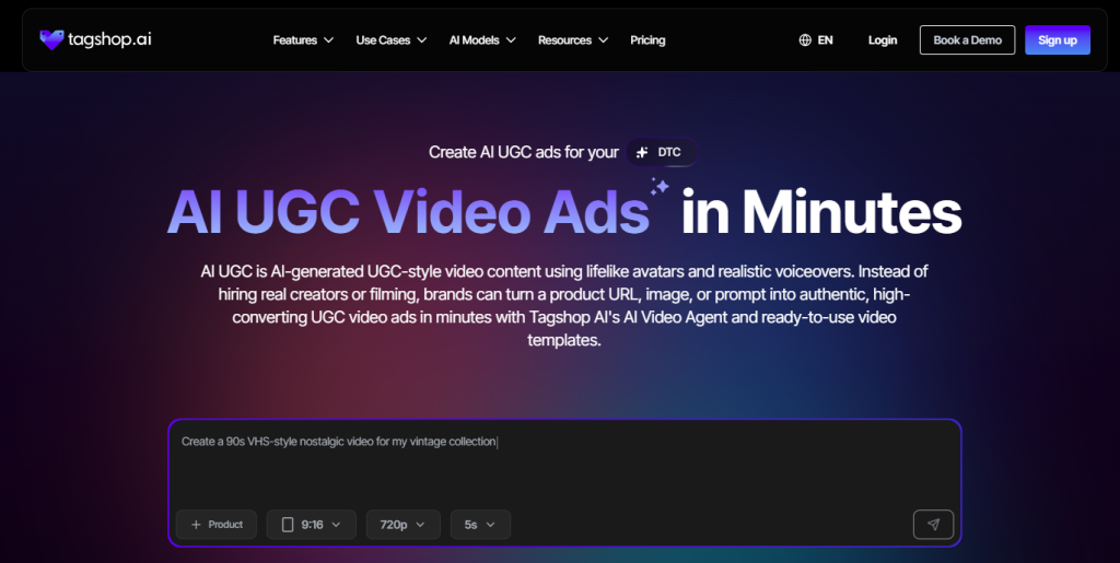 tagshop ai is an ai ugc video generator