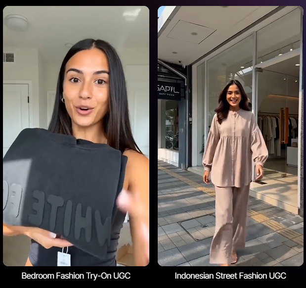 ai ugc videos for clothing brand
