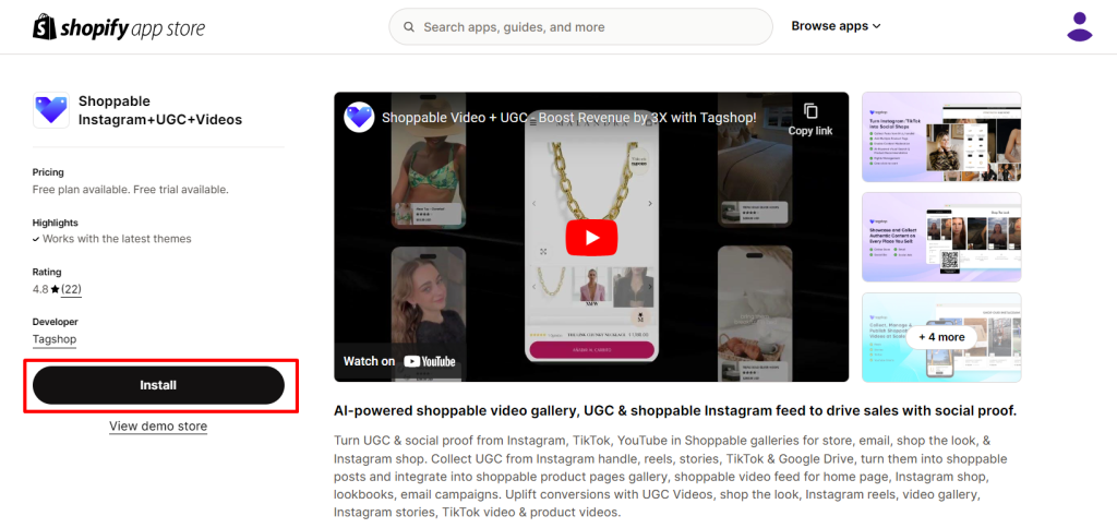 Embed Shoppable Gallery