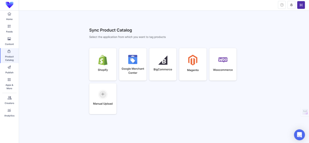 Sync product catalogs to publish a homepage gallery 