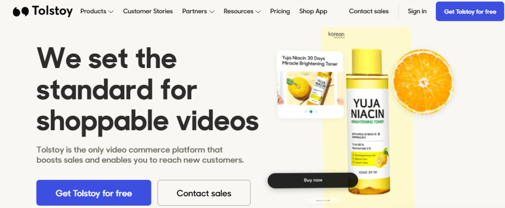 tolstoy video app shopify 